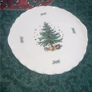 Ceramic Nikko Christmas serving platter